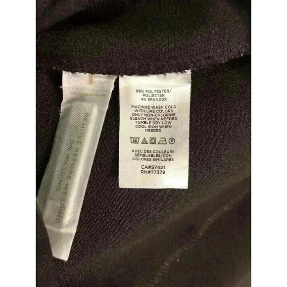 Ann Taylor Size 12 Black Dress Pants Zip Side Elastic Waist Band Stretch Seams - Picture 7 of 7